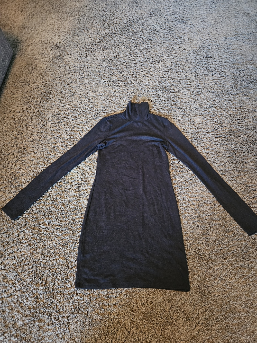 Wilfred Black Long-Sleeve Turtleneck Dress